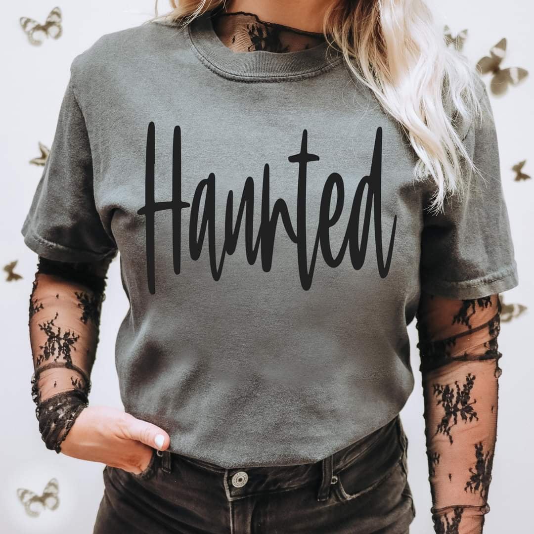 Haunted black font (GROVE) 50289 DTF transfer