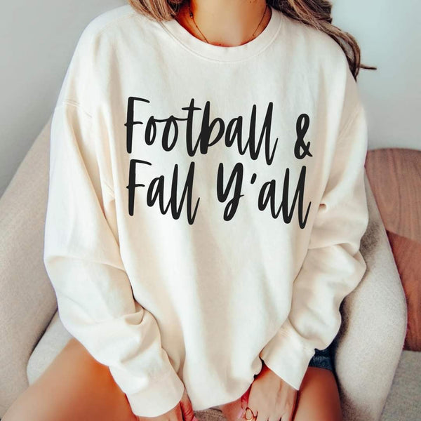 Football & fall yall black font (GROVE) 50293 DTF transfer