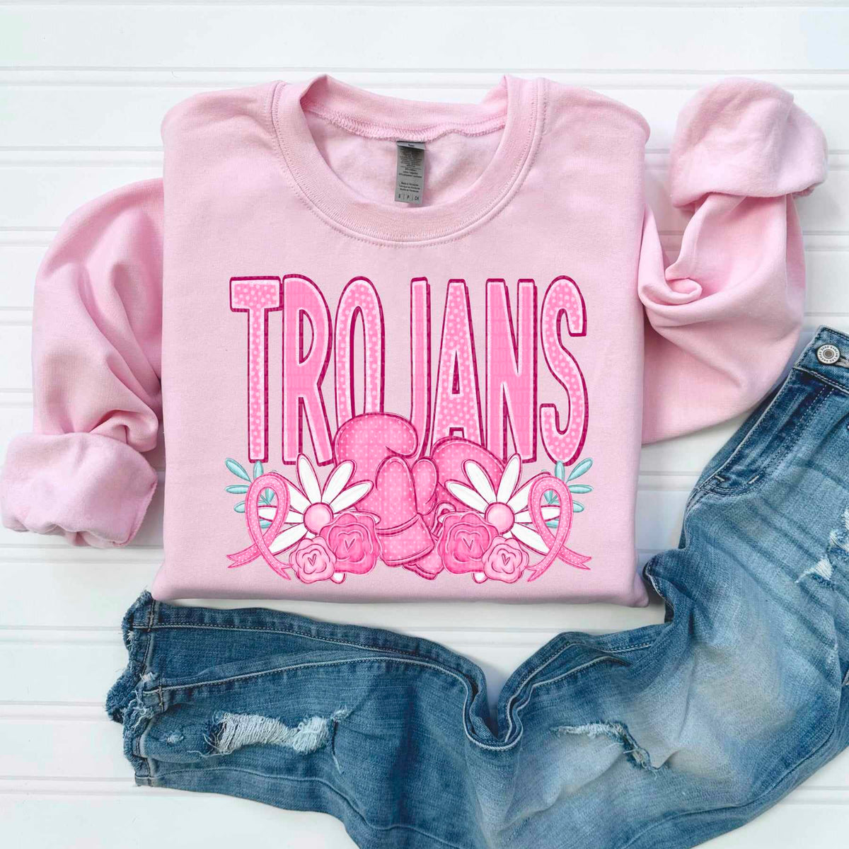 Trojans pink mascots 50077 DTF transfer