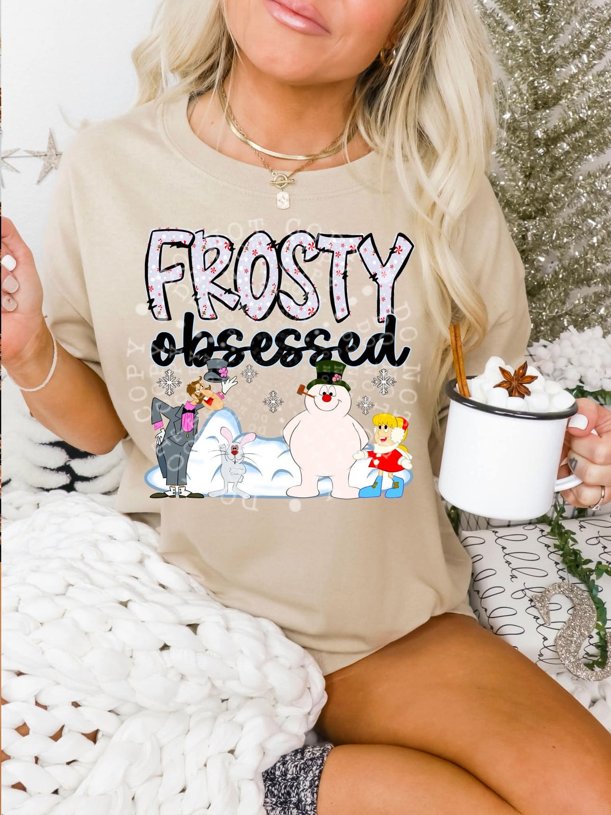 Frosty obsessed DD DTF transfer