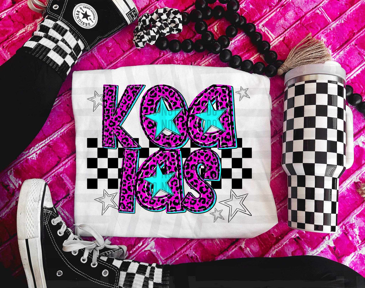 Koalas Pink Leopard Neon (Caplinger) DTF transfer