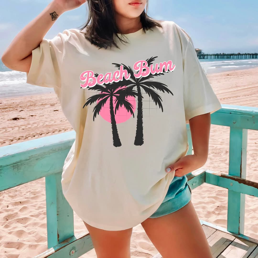 Beach bum PINK CSC  DTF transfer