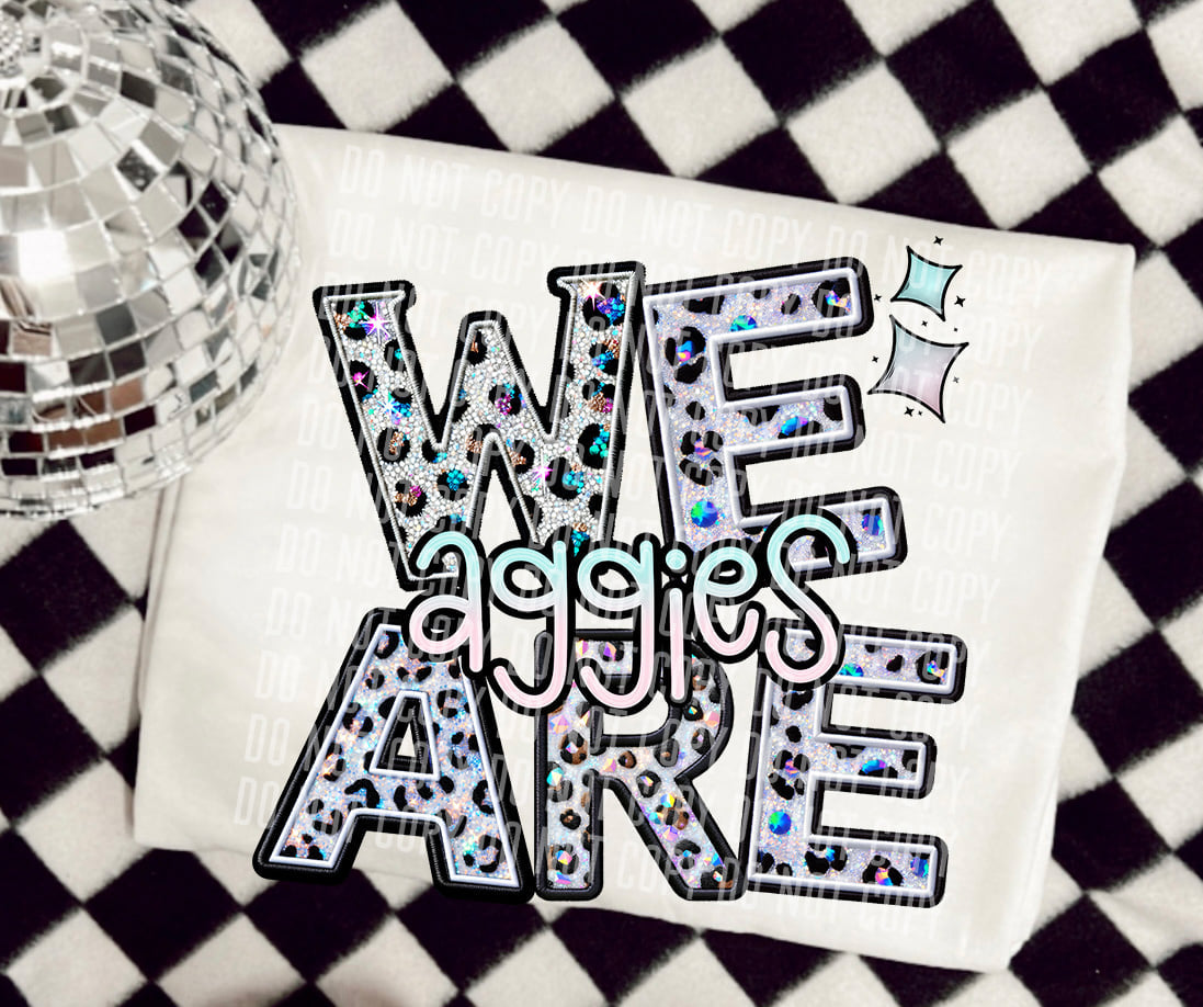 We are aggies leopard 50798 DTF transfer