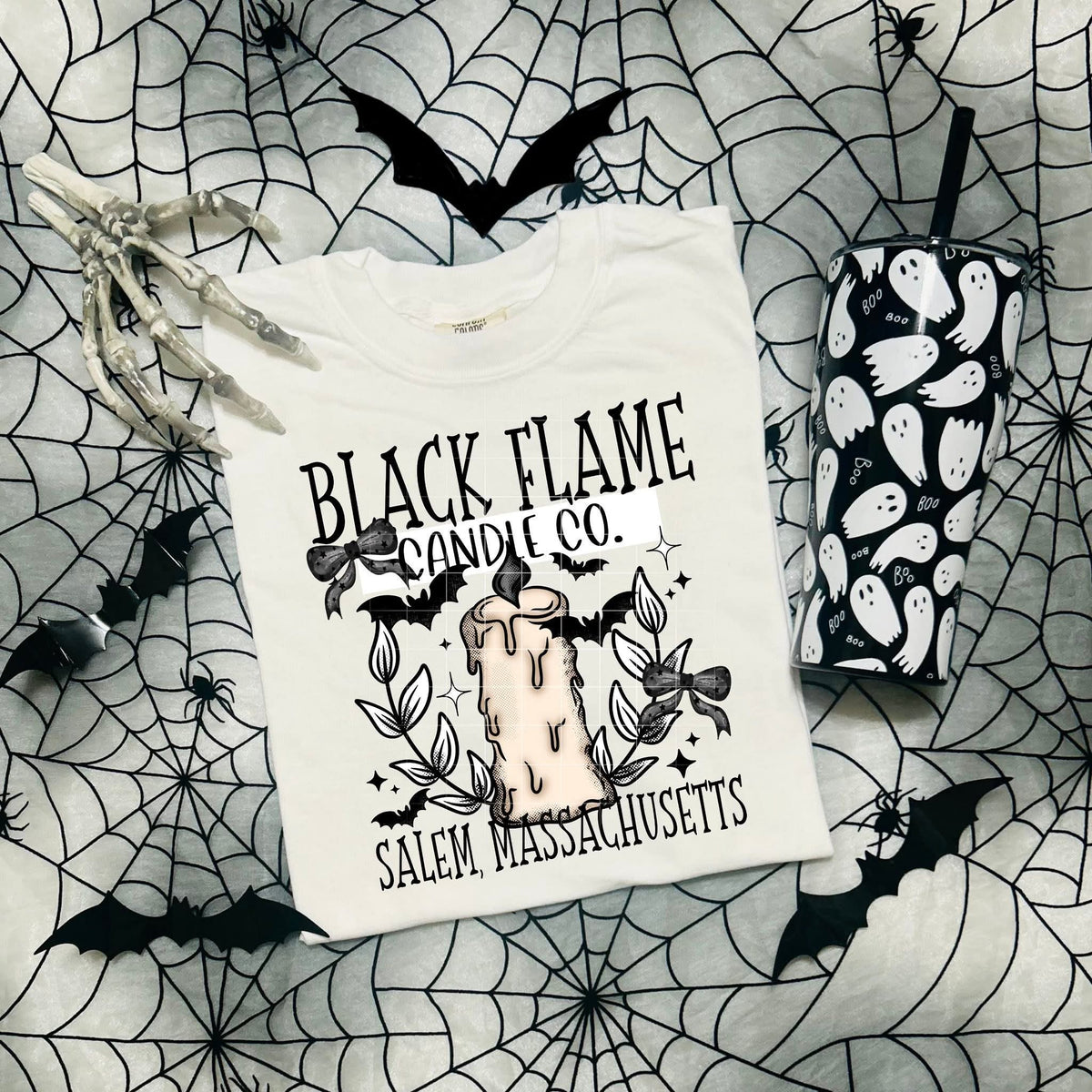 Black flame candle co Salem CSC DTF transfer