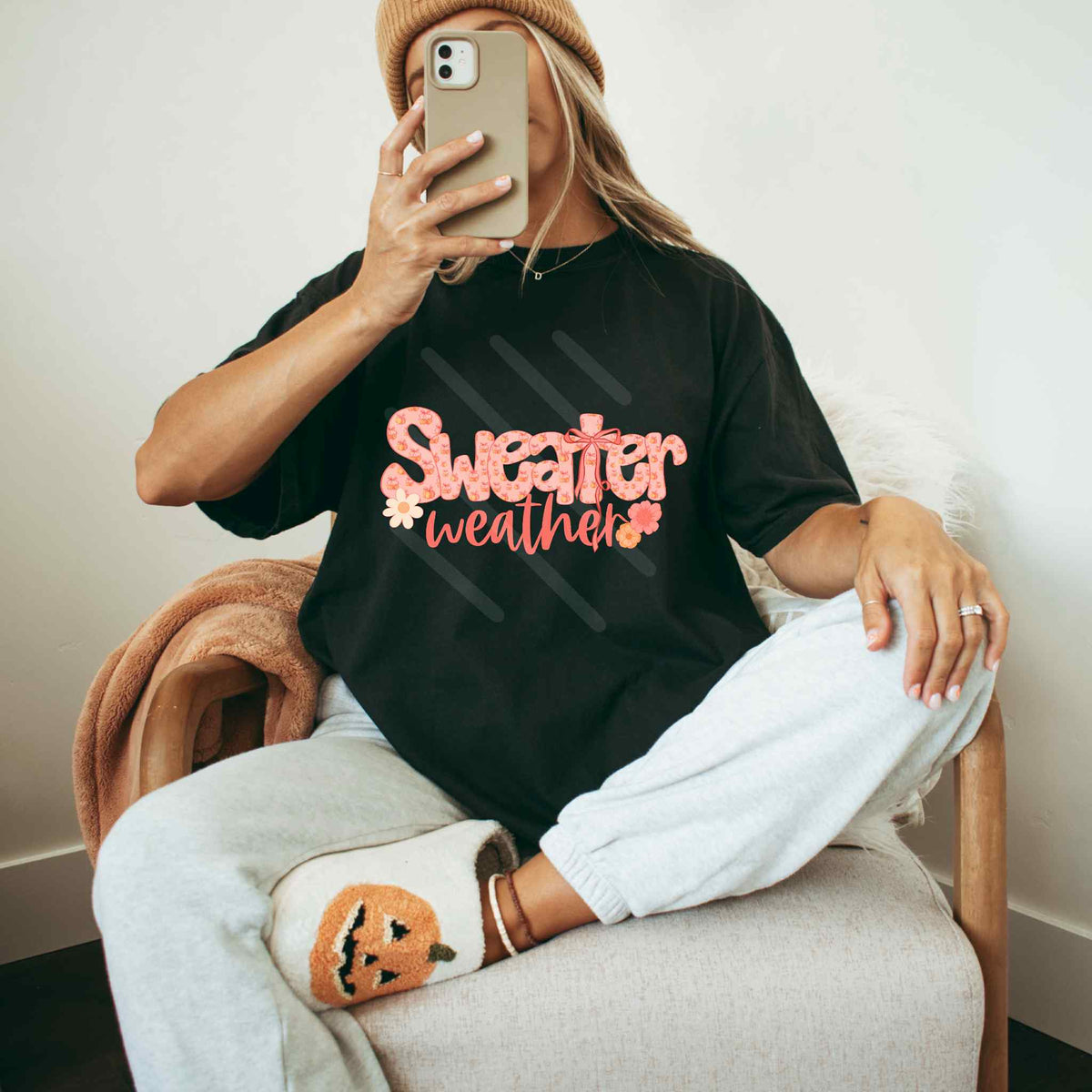 Sweater weather cherry pumpkins font  EXCLUSIVE DTF transfer