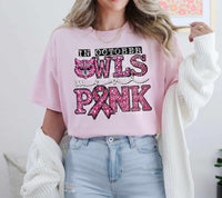 In october owls wear pink 52040 DTF transfer