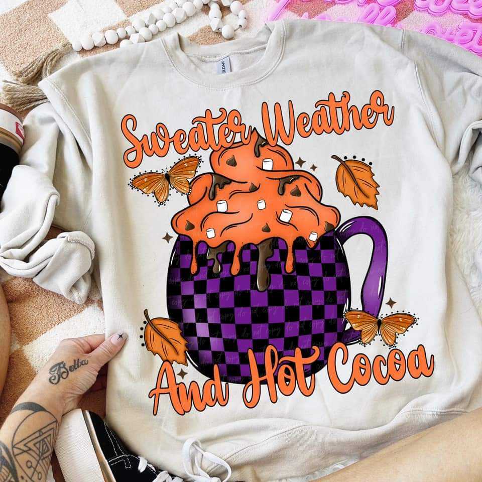Sweater weather and hot cocoa (VIRGO) 52125 DTF transfer