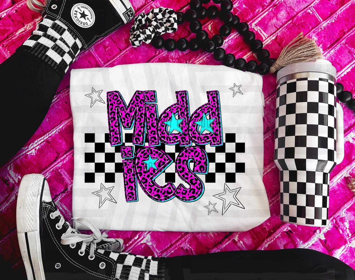Middies Pink Leopard Neon (Caplinger) DTF transfer