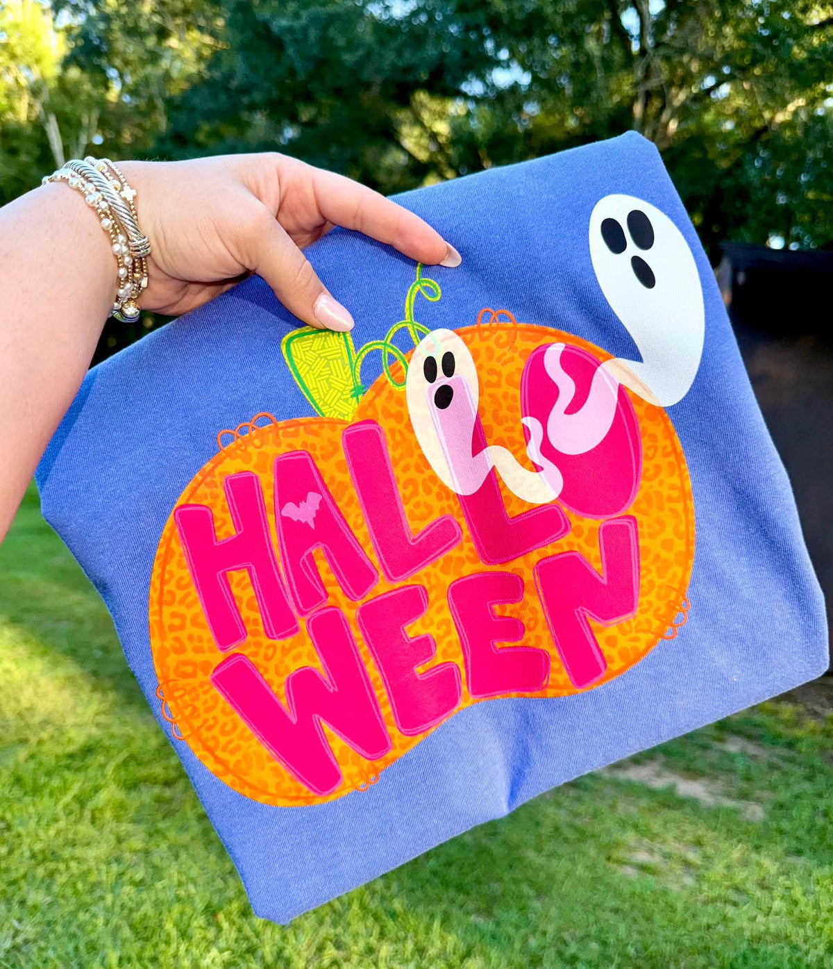 Halloween orange pumpkin pink font  Craft Corner   DTF transfer