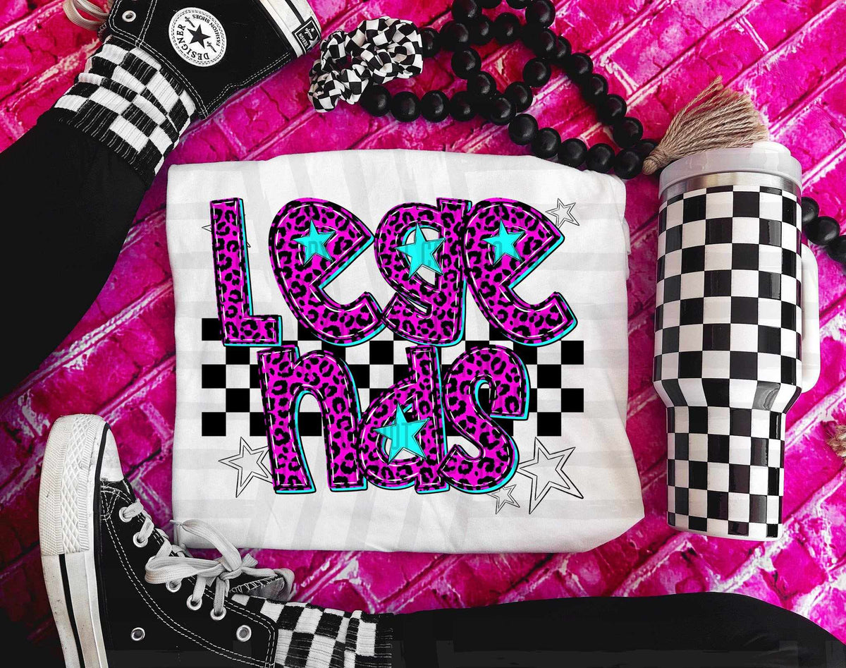 Legends Pink Leopard Neon (Caplinger) DTF transfer