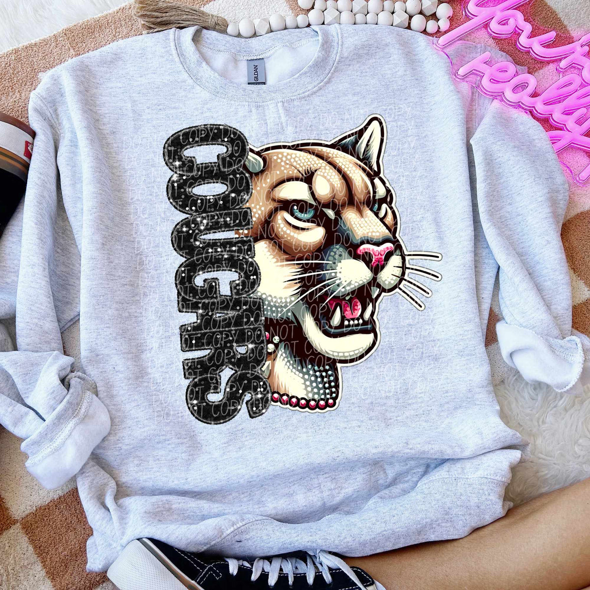 Cougars half mascots (CITY) 50344 DTF transfer