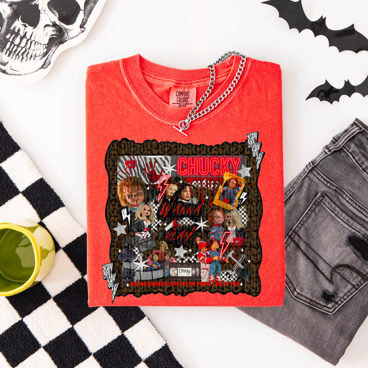 Chucky wanna play? Collage 111111 DTF transfer