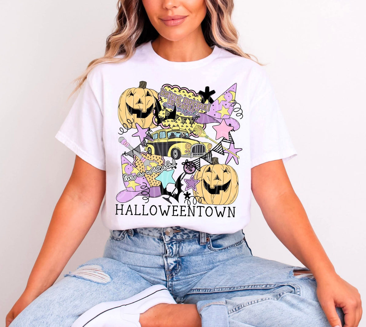 Halloweentown collage C's DTF transfer