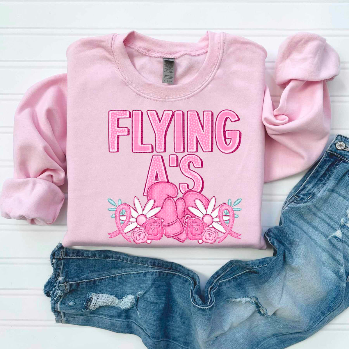 Flying A's pink mascots 50076 DTF transfer