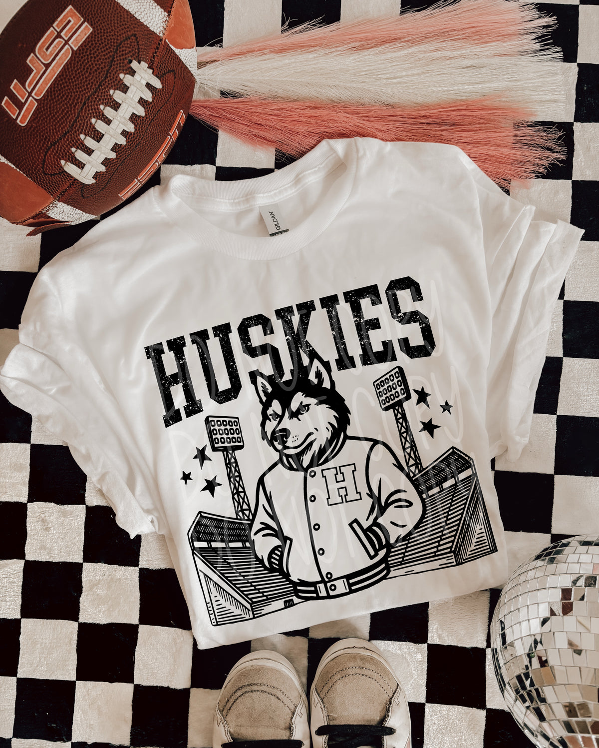 Huskies Letterman mascots PHDC DTF transfer