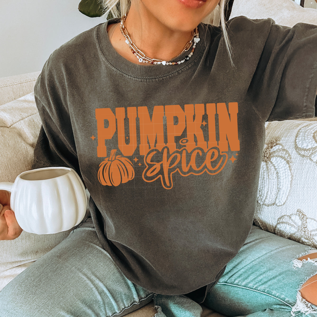 Pumpkin spice ORANGE FONT CSC DTF transfer