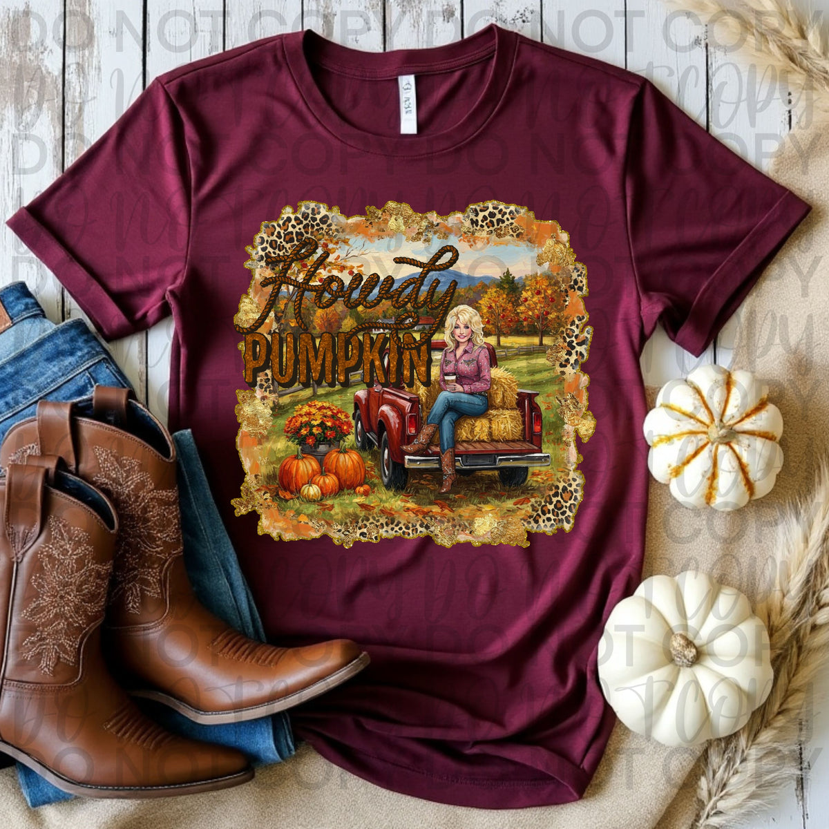 Howdy pumpkin 111195 DTF transfer