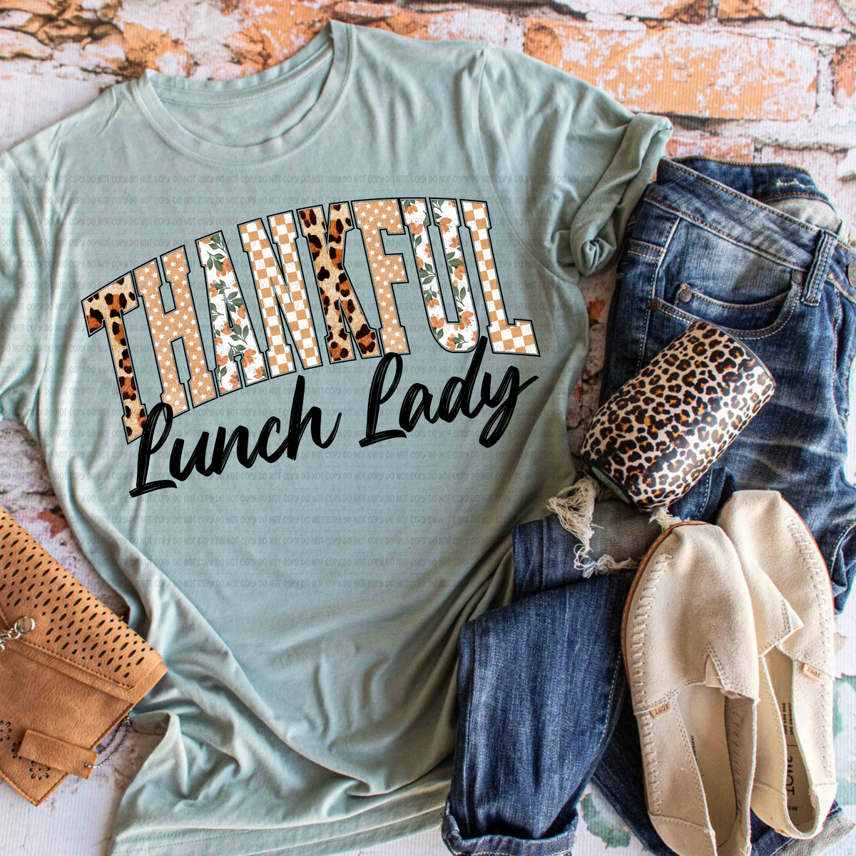 Thankful lunch lady revel DTF transfer