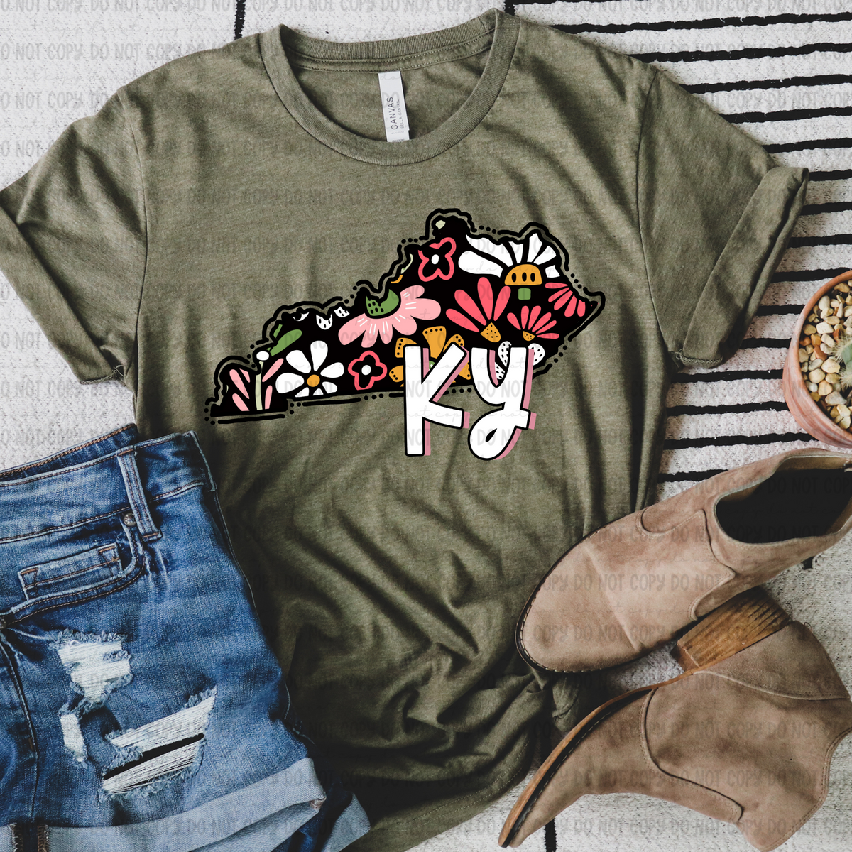 Floral states black background REVEL