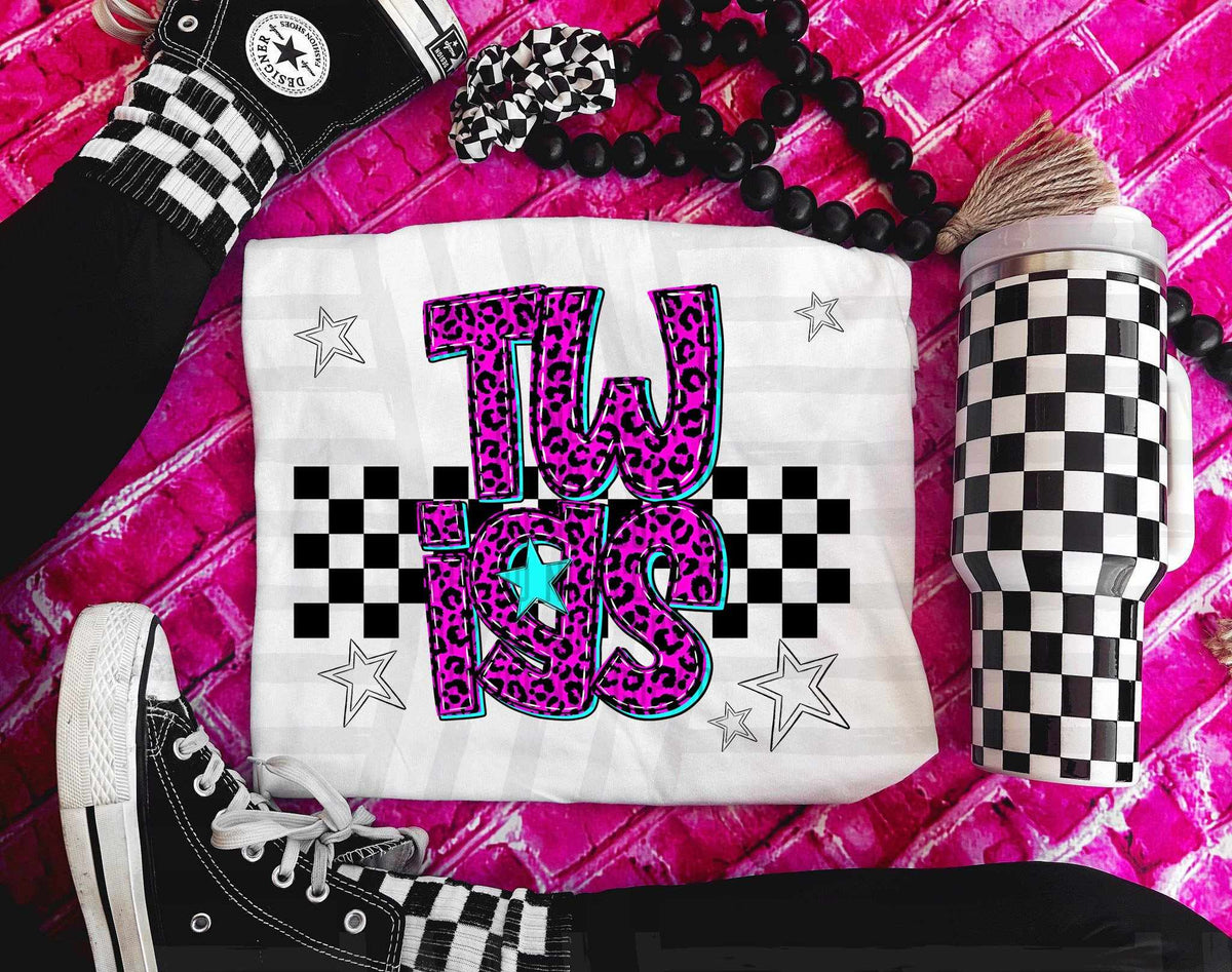 Twigs Pink Leopard Neon (Caplinger) DTF transfer