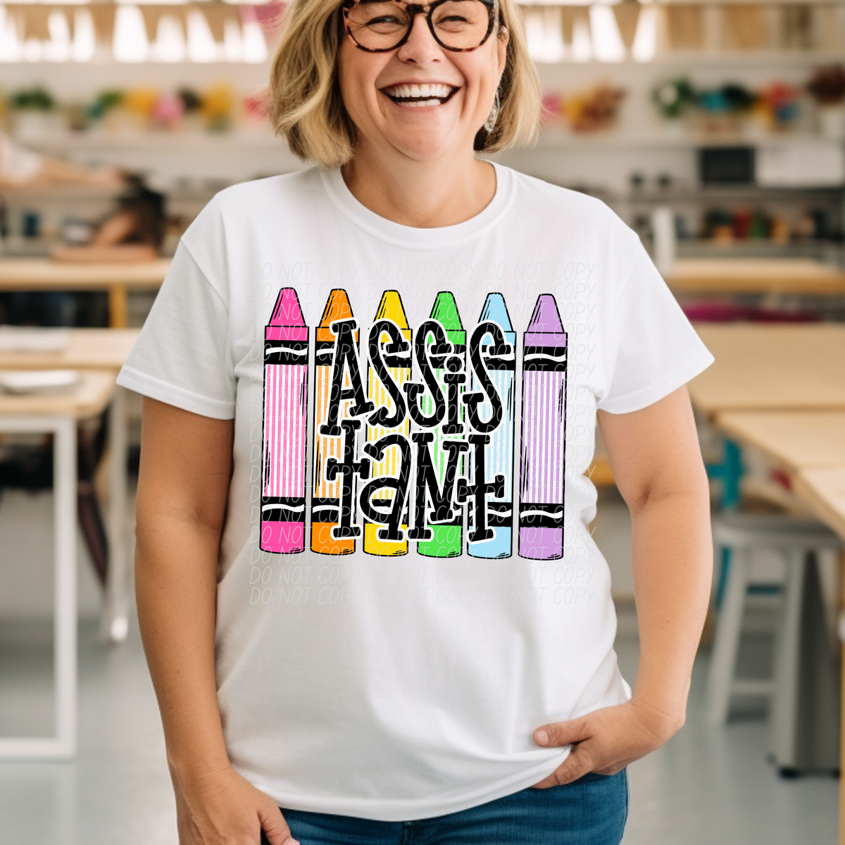 Assistant crayons GIRL CITY  DTF transfer