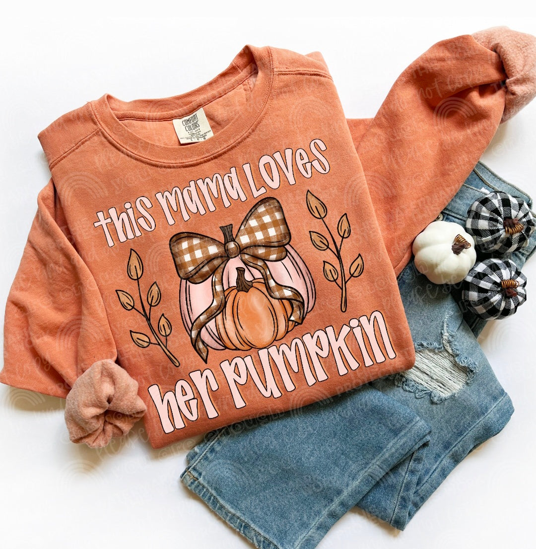 This mama loves her PUMPKIN cmld DTF transfer