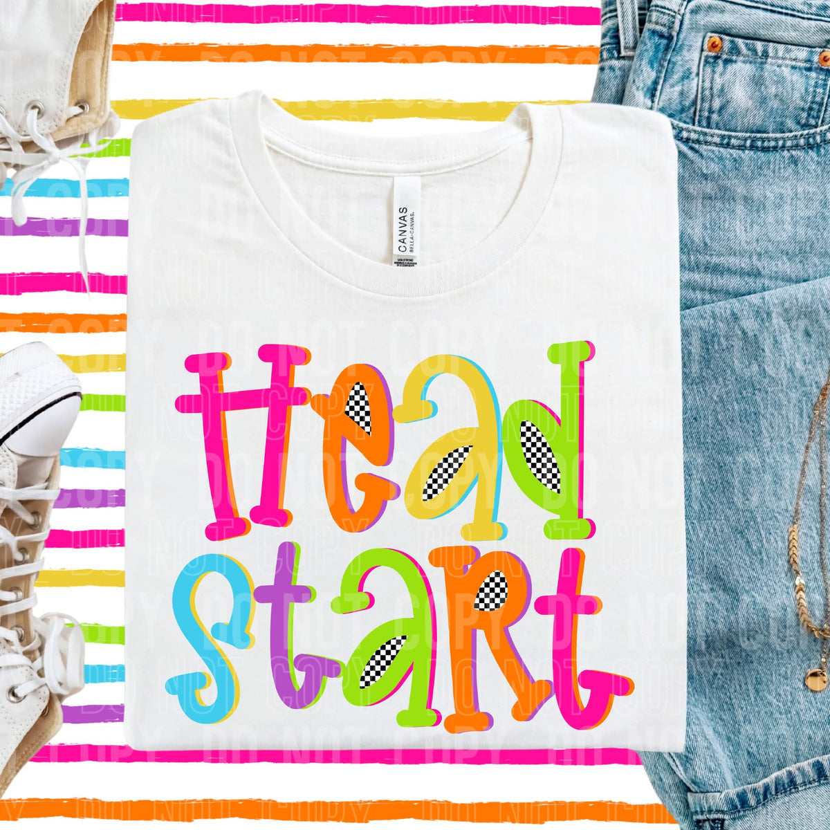Head start colorful DTF transfer