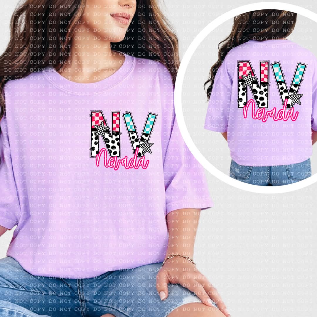 Colorful states checkered stars ETCH