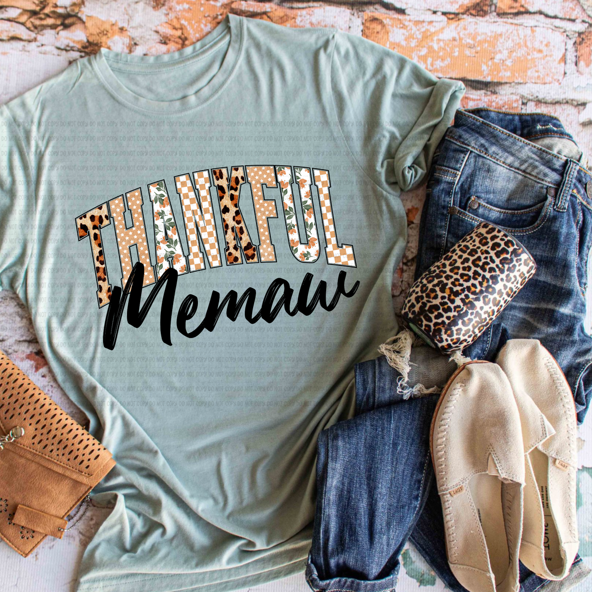 Thankful memaw revel DTF transfer