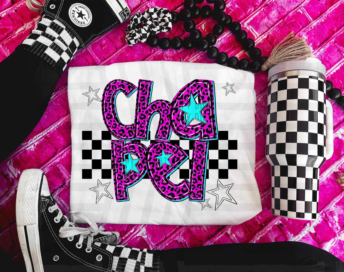 Chapel Pink Leopard Neon (Caplinger) DTF transfer