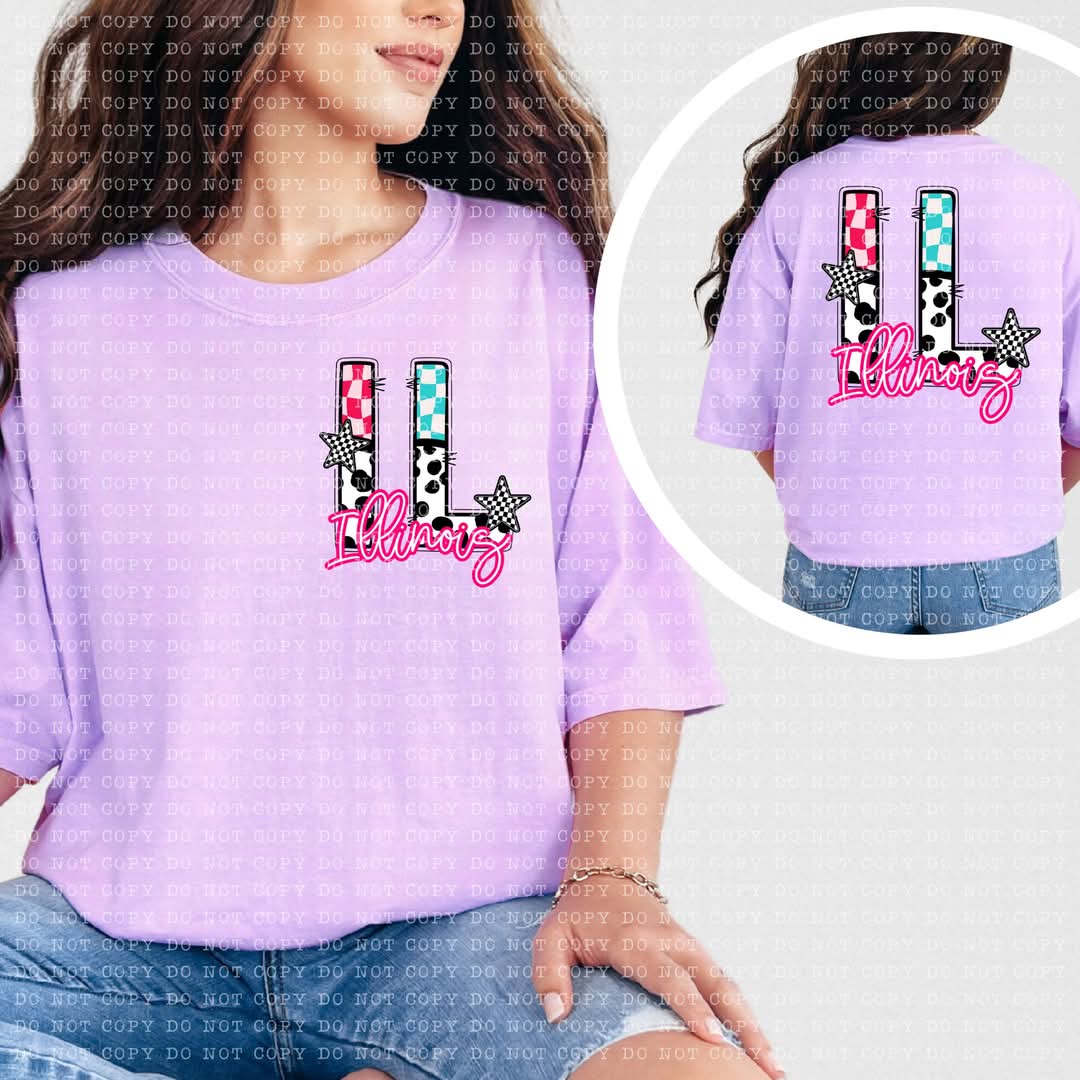 Colorful states checkered stars ETCH