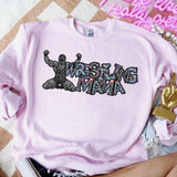 Wrestling mama colorful stones skinny font (CITY) 44009 DTF transfer