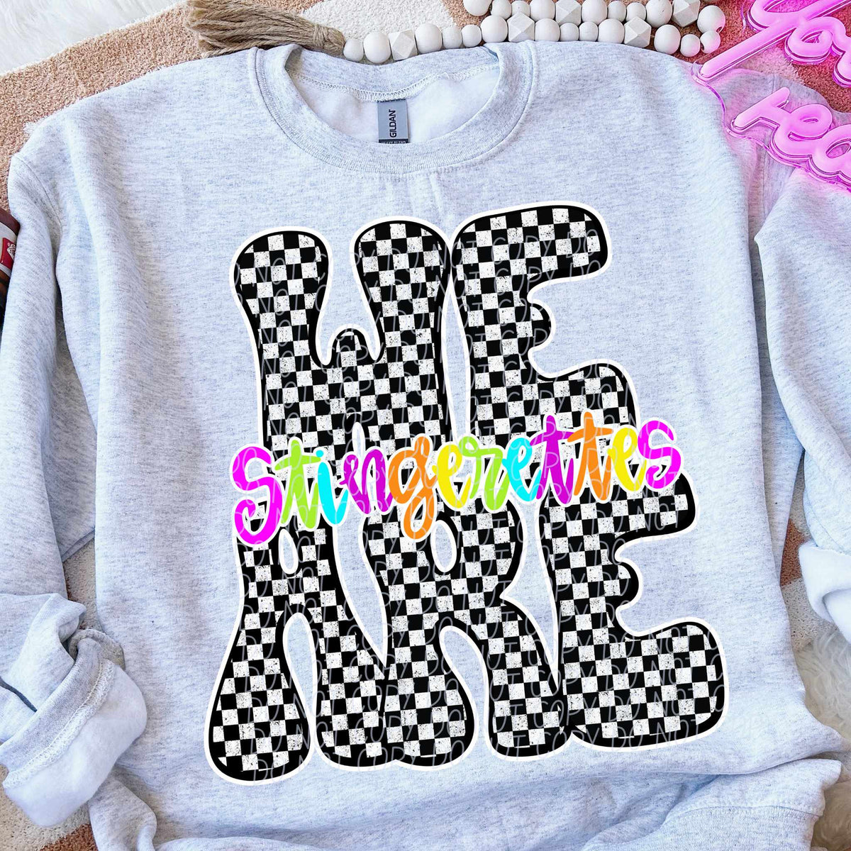 We are Stingerettes rainbow checkered (City) DTF transfer