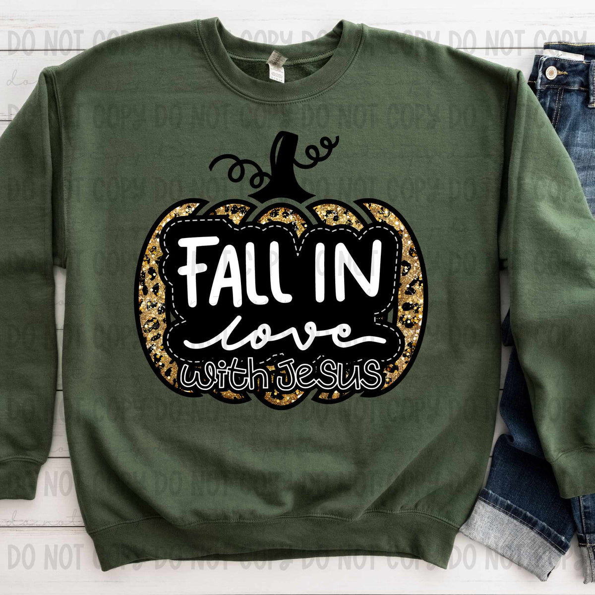 Fall in love with Jesus pumpkin (REVELYOU) 52086 DTF transfer