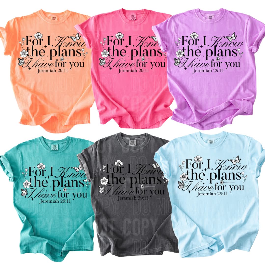 For I know the plans I have for you DTF transfer