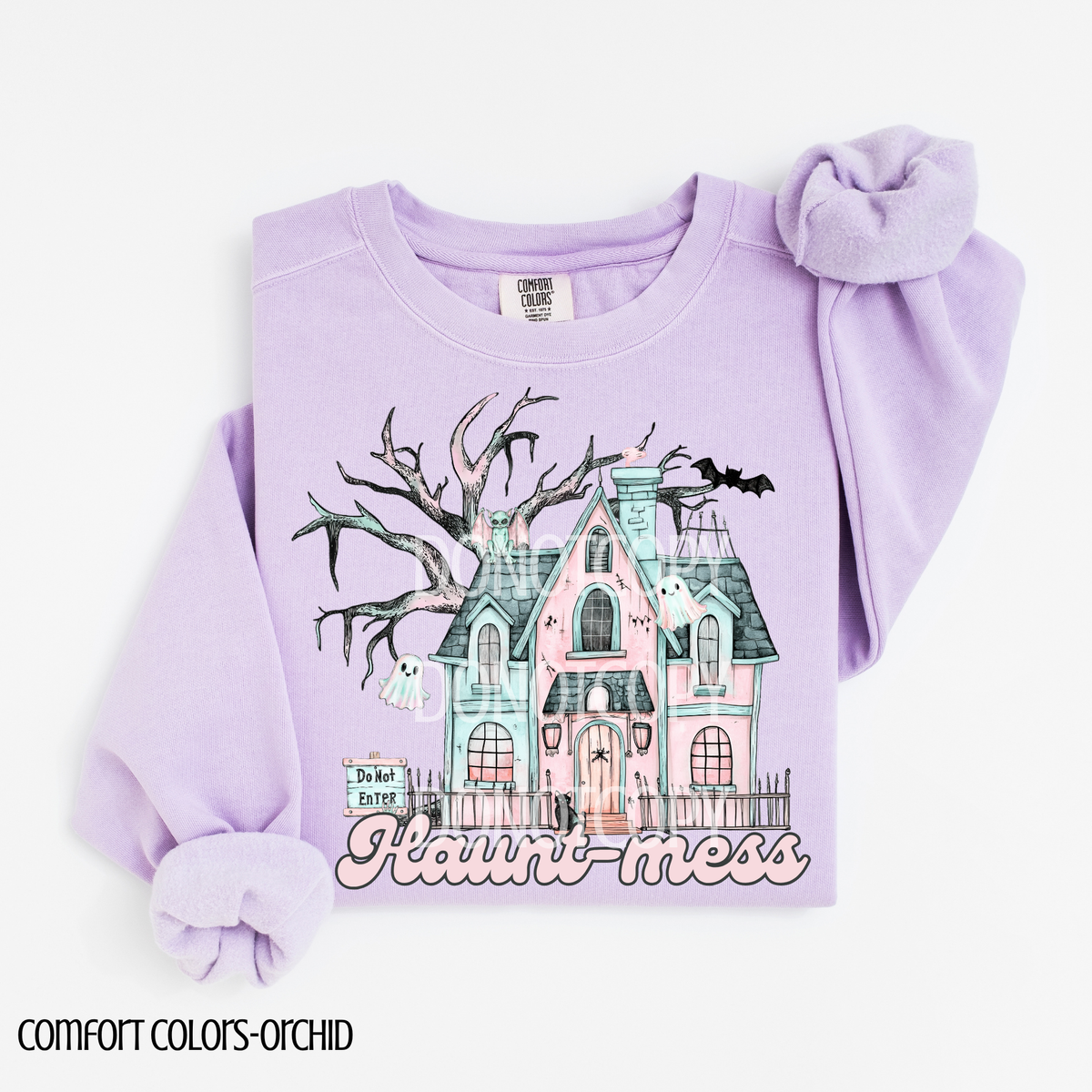 Haunt mess colorful haunted house CSG DTF transfer