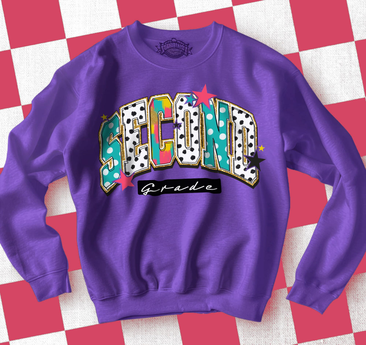 Second grade polkadot kpl DTF transfer