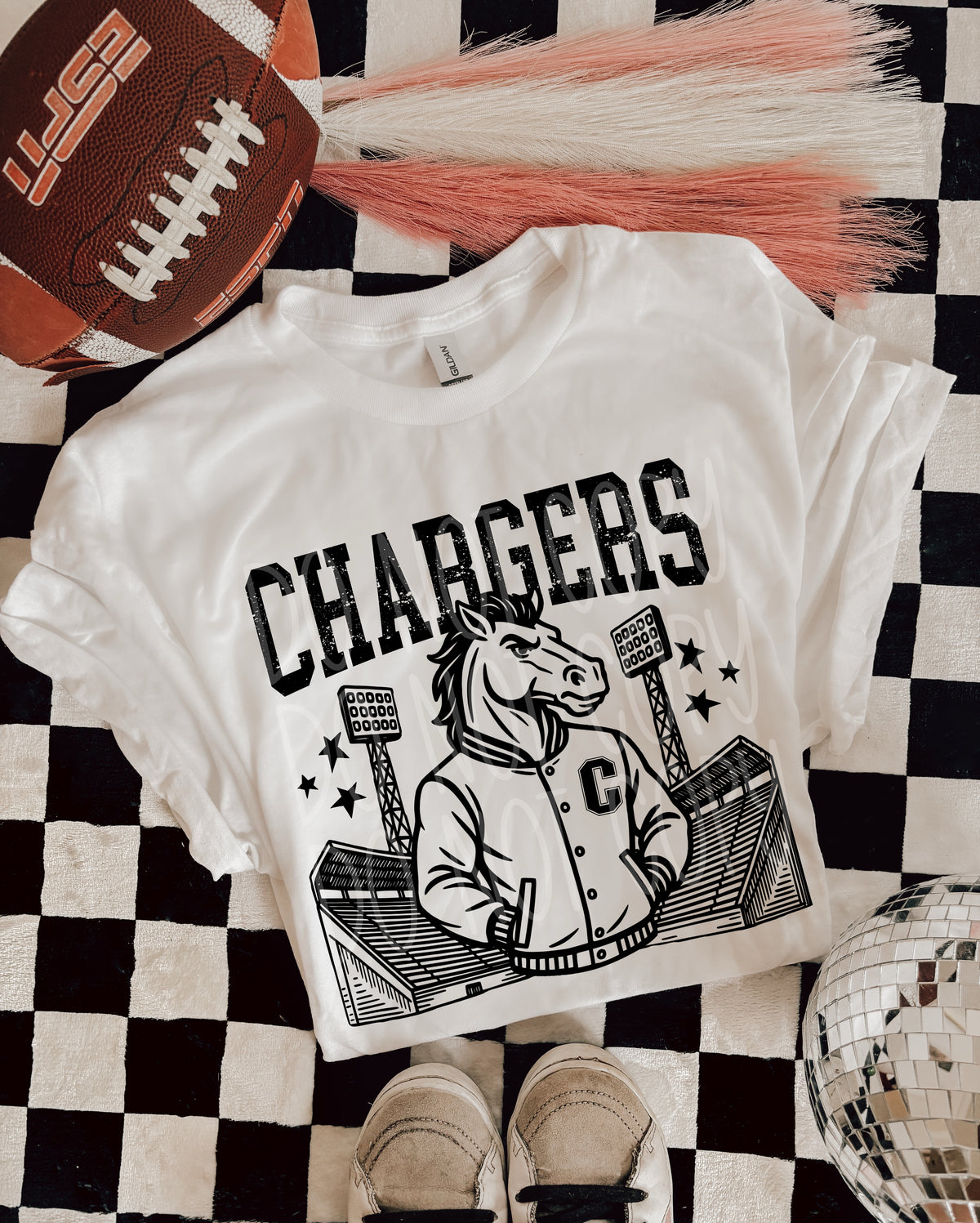 Chargers Letterman mascots PHDC DTF transfer