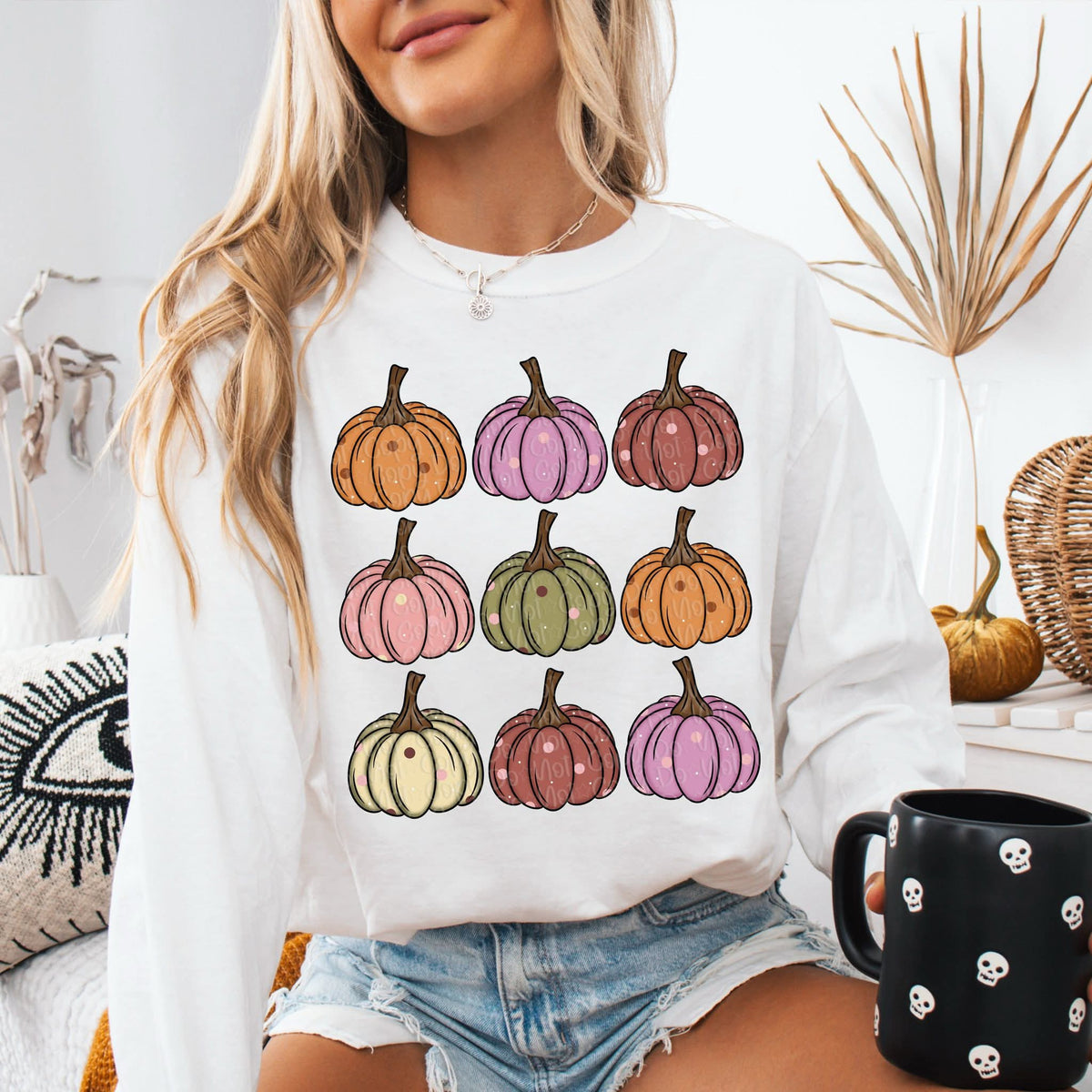 Pumpkin collage VIRGO dtf transfer