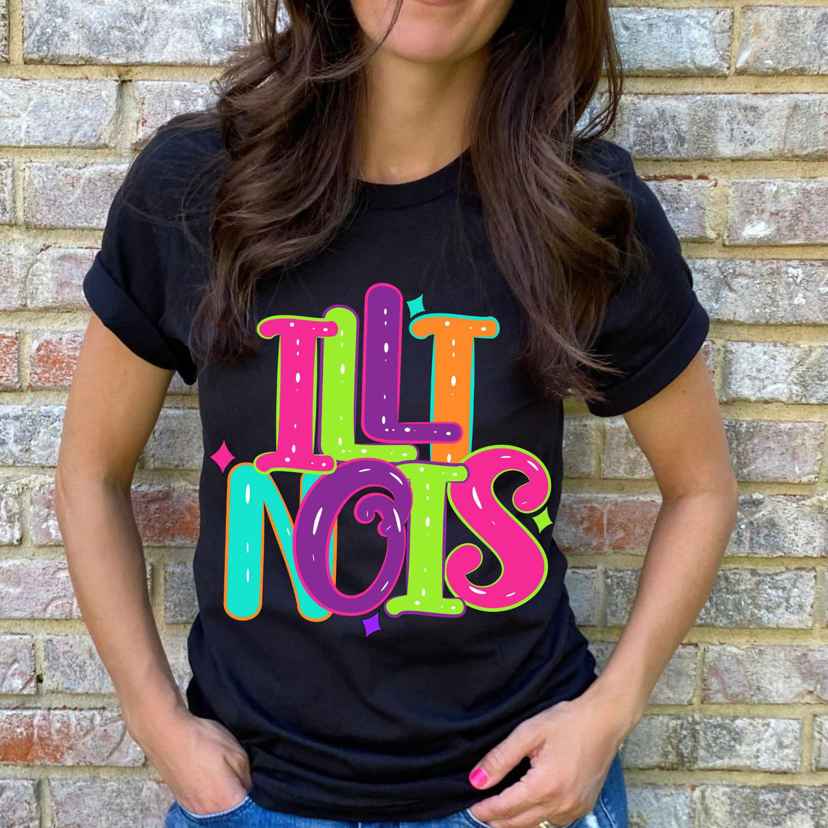 Illinois neon states 44927 DTF transfer