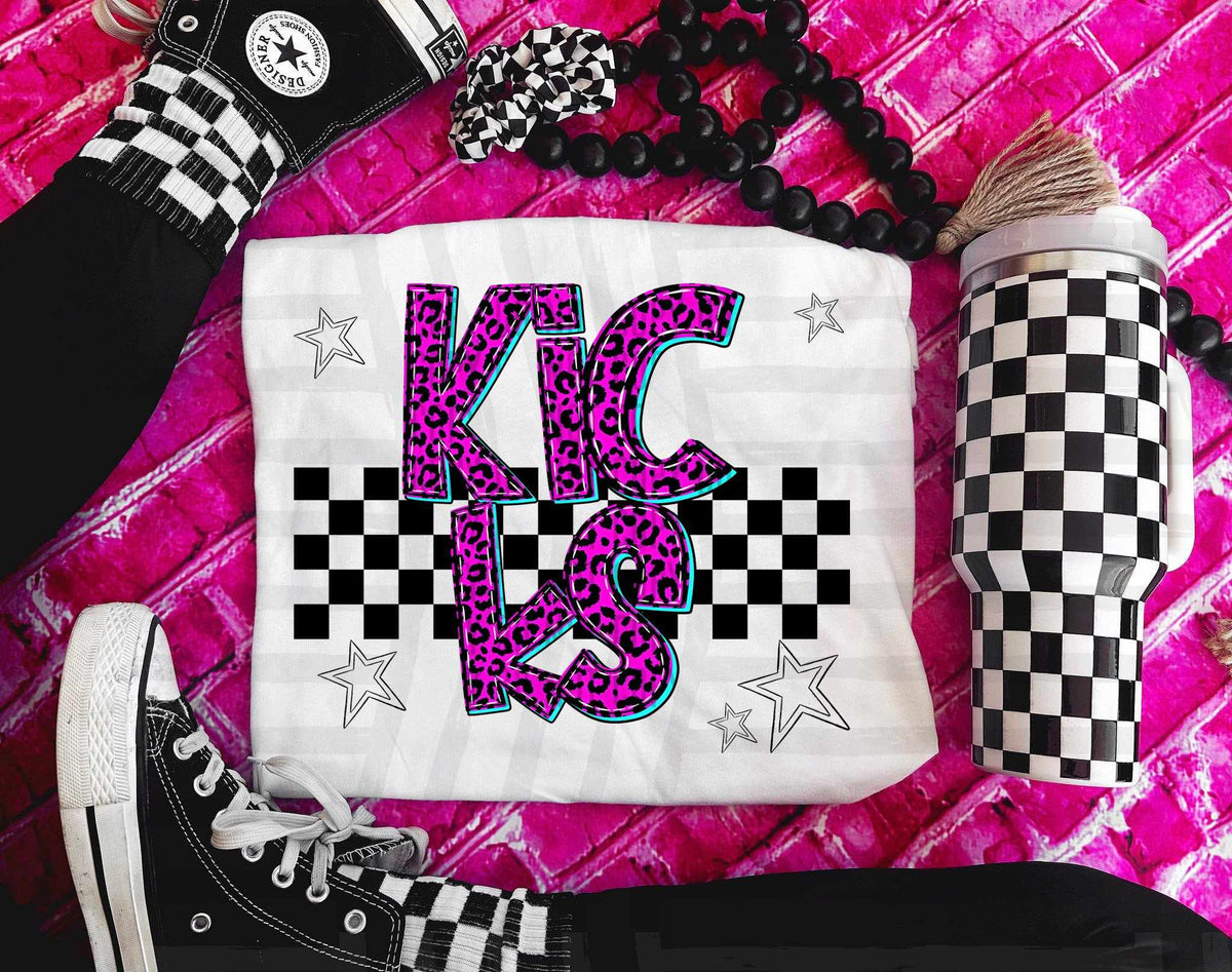 Kicks Pink Leopard Neon (Caplinger) DTF transfer
