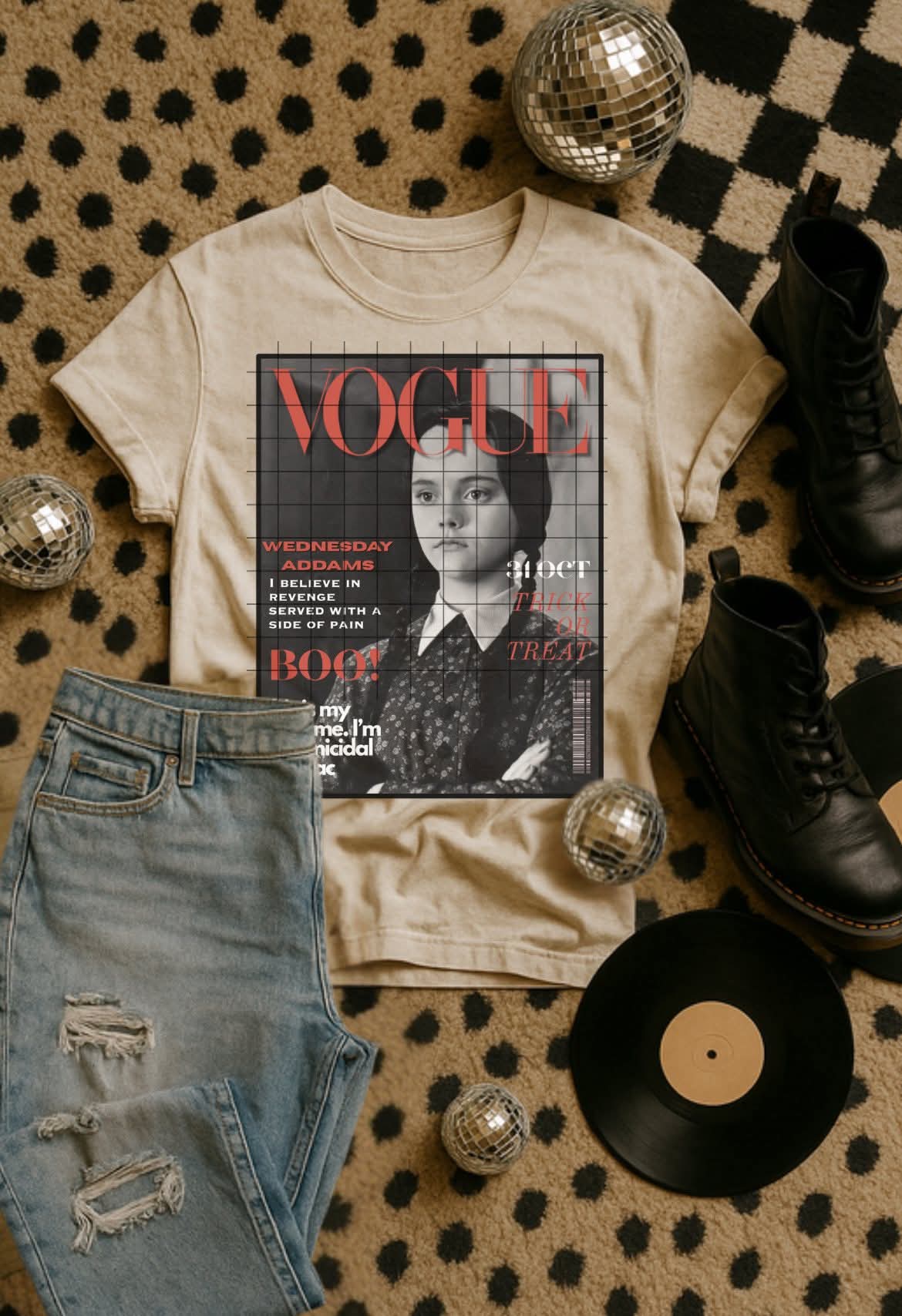 Wedneseday vogue magazine DTF transfer