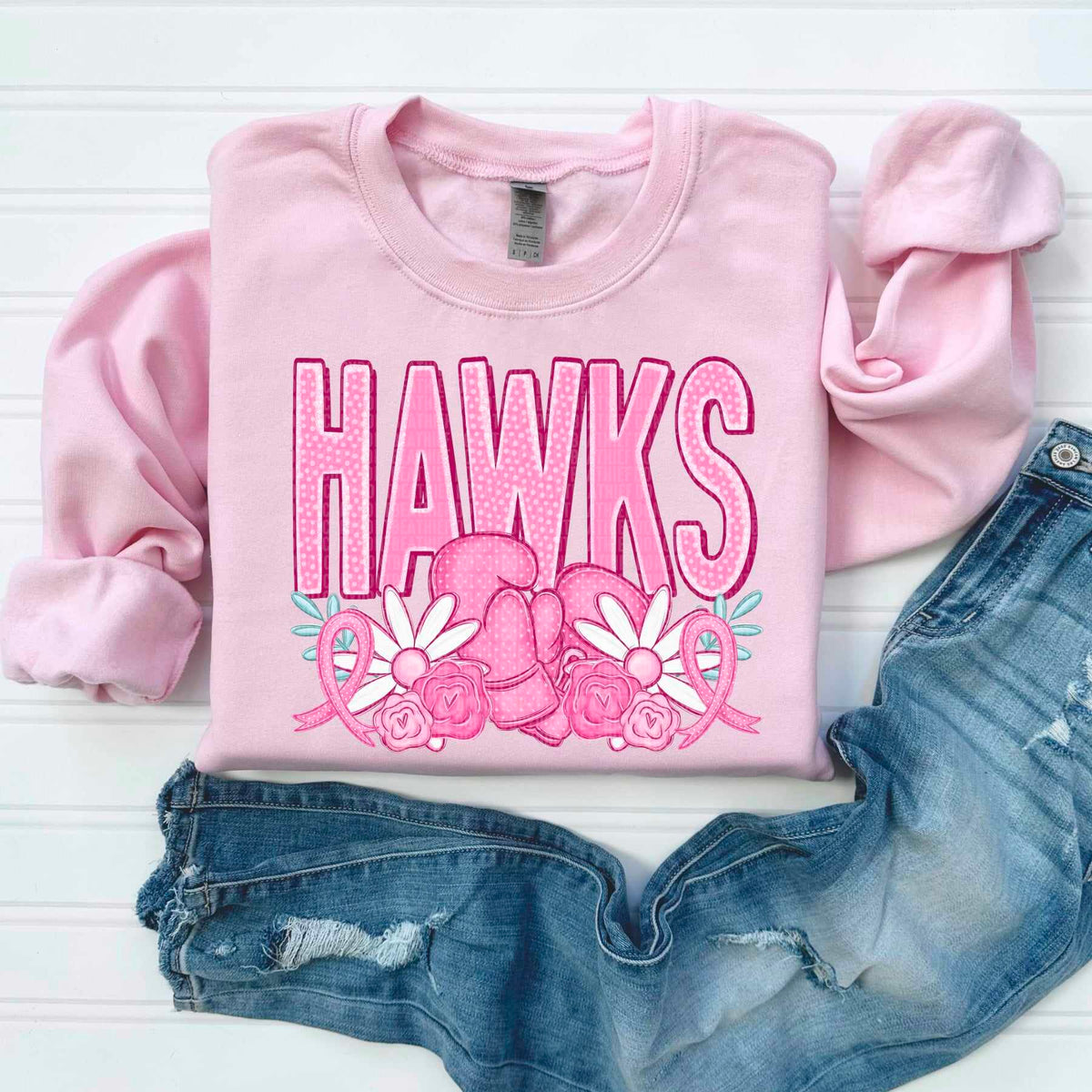 Hawks pink mascots 50111 DTF transfer