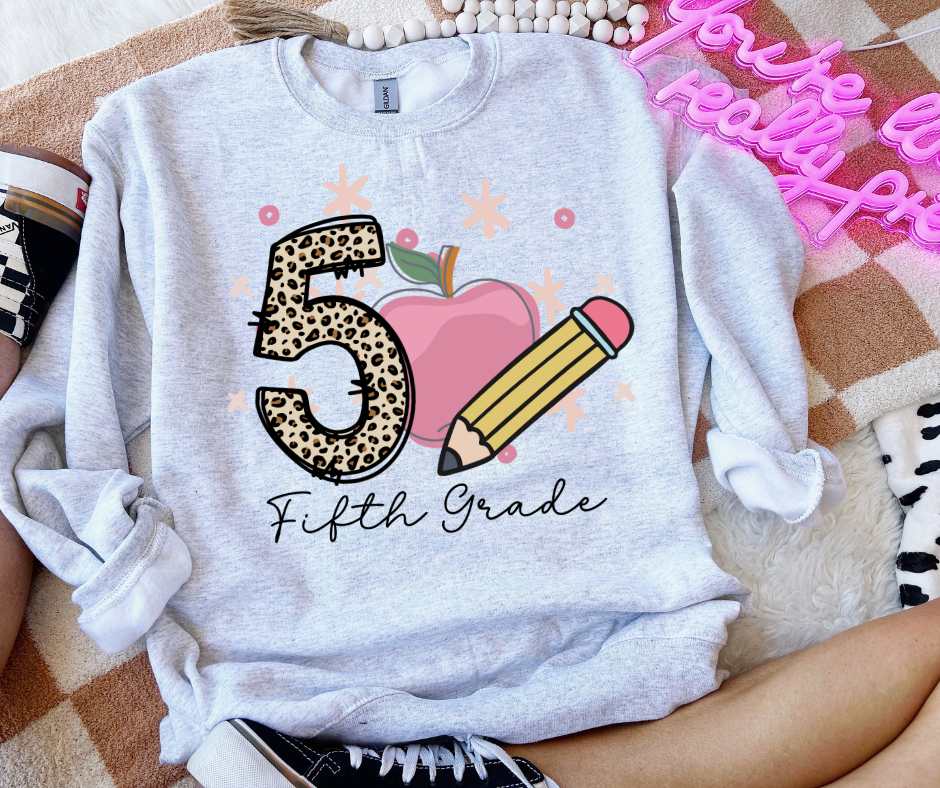 Fifth grads leopard 5 apple pencil (VS) 52167 DTF transfer