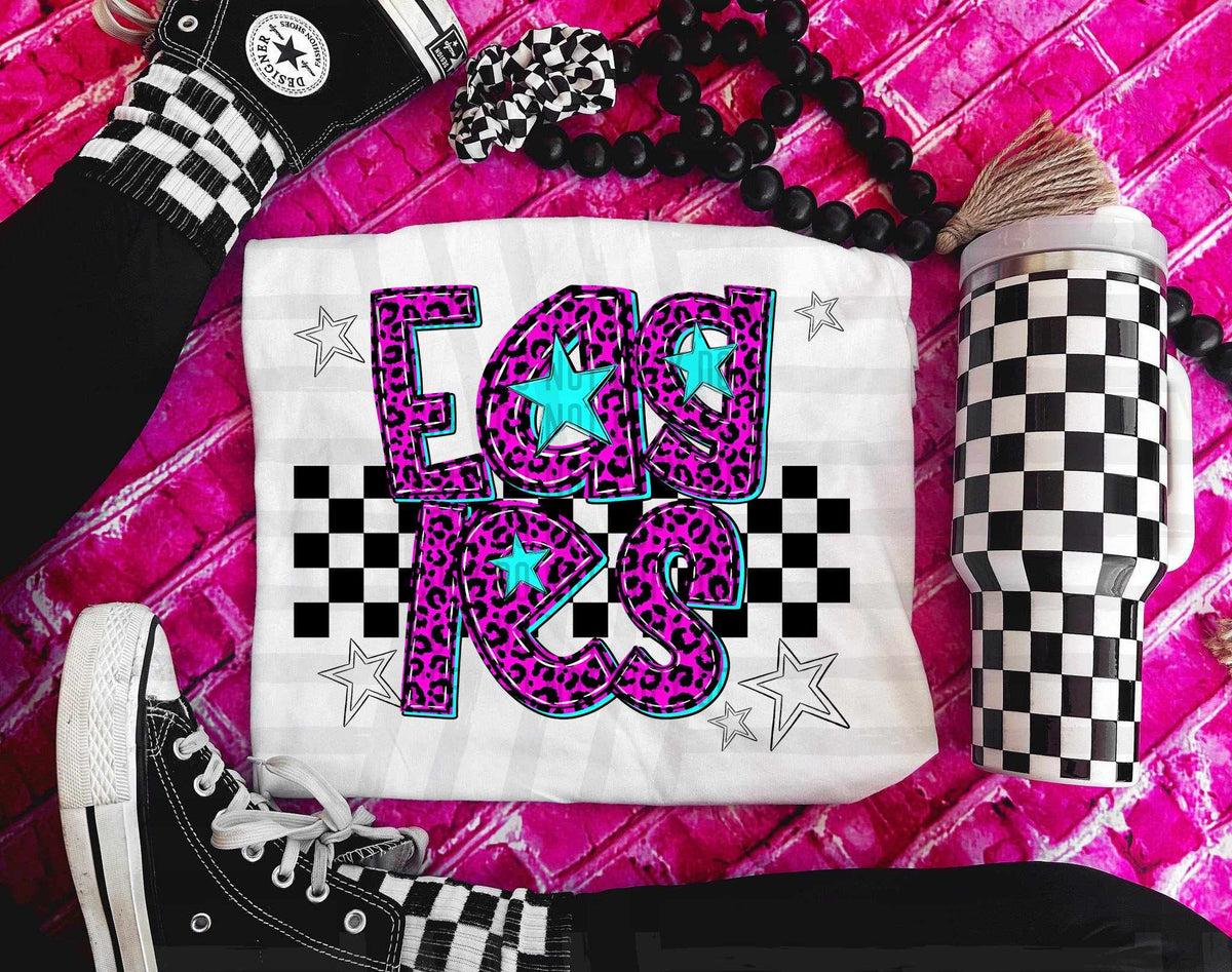 Eagles Pink Leopard Neon (Caplinger) DTF transfer