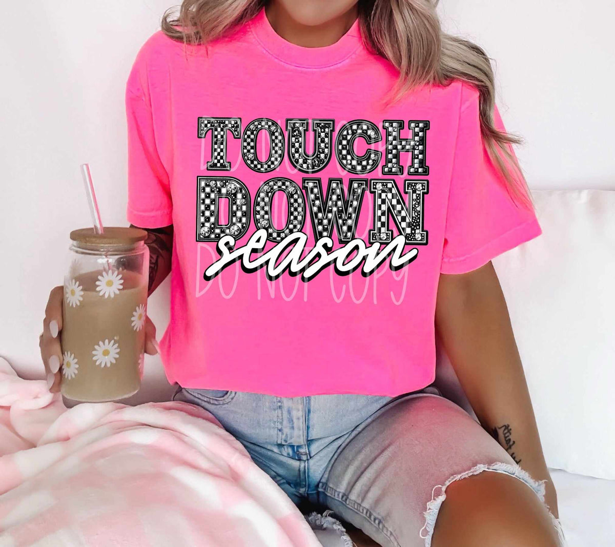 Touchdown season checkered 52061 DTF transfer