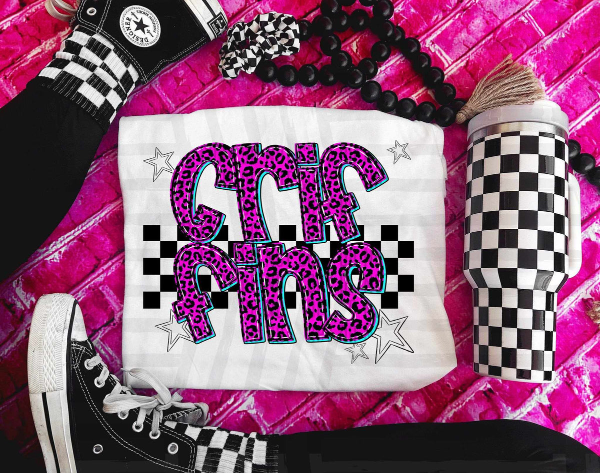 Griffins Pink Leopard Neon (Caplinger) DTF transfer