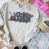 Hockey mama colorful stones skinny font (CITY) 44022 DTF transfer