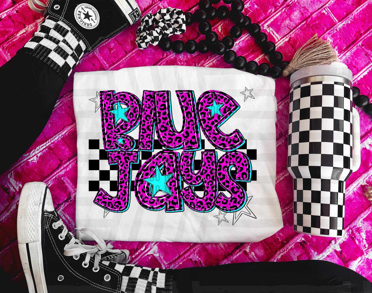 Bluejays Pink Leopard Neon (Caplinger) DTF transfer