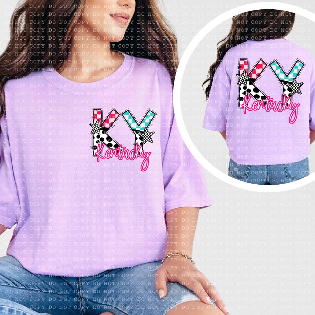 Colorful states checkered stars ETCH